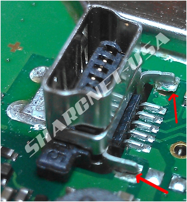 Figure #6C: Mini-USB Pinout (rear view)